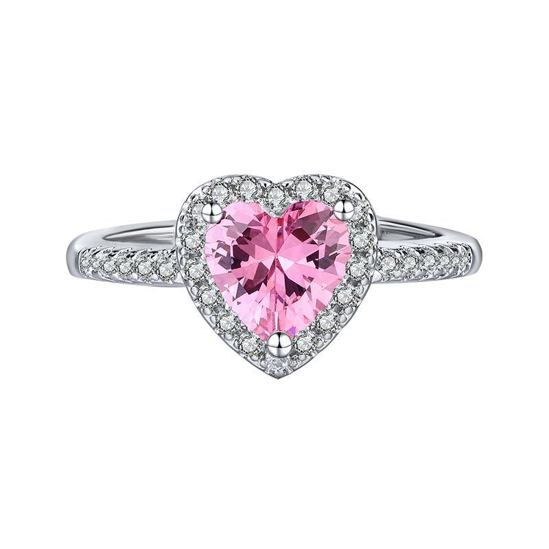 Diamanten Love Peach Hart Ring